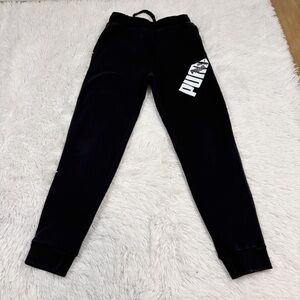 PUMA Kids Black jogger Sweatpants with Logo‎